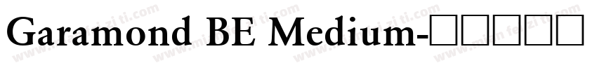 Garamond BE Medium字体转换